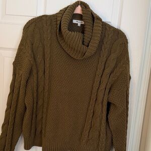 NWT Madewell Cable Turtleneck Sweater in Olive 🫒 size Medium